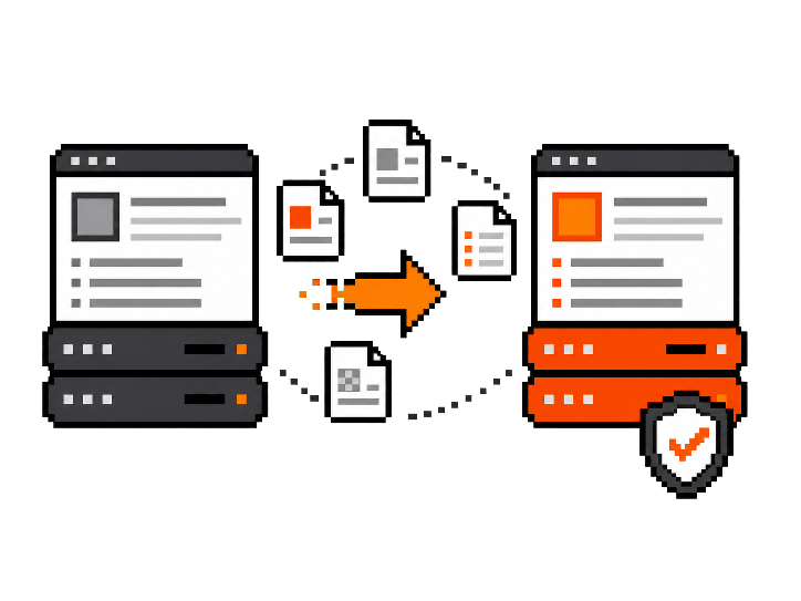 Transfert sécurisé d’un site entre deux plateformes