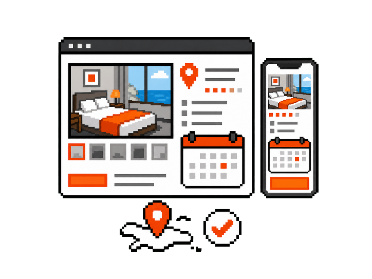 Site touristique responsive avec réservation directe